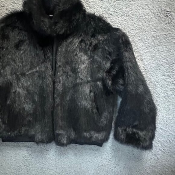 Vintage International Male Faux Fur Coat XXL Black and Lined - EUC - Made in USA - Picture 2 of 9
